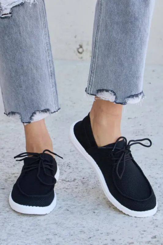 Forever Link Flat Round Toe Lace-Up Sneakers sold by Unique Kulture