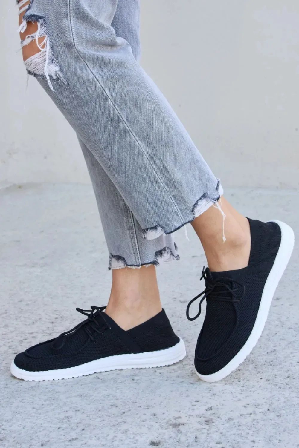 Forever Link Flat Round Toe Lace-Up Sneakers sold by Unique Kulture product image thumbnail 3