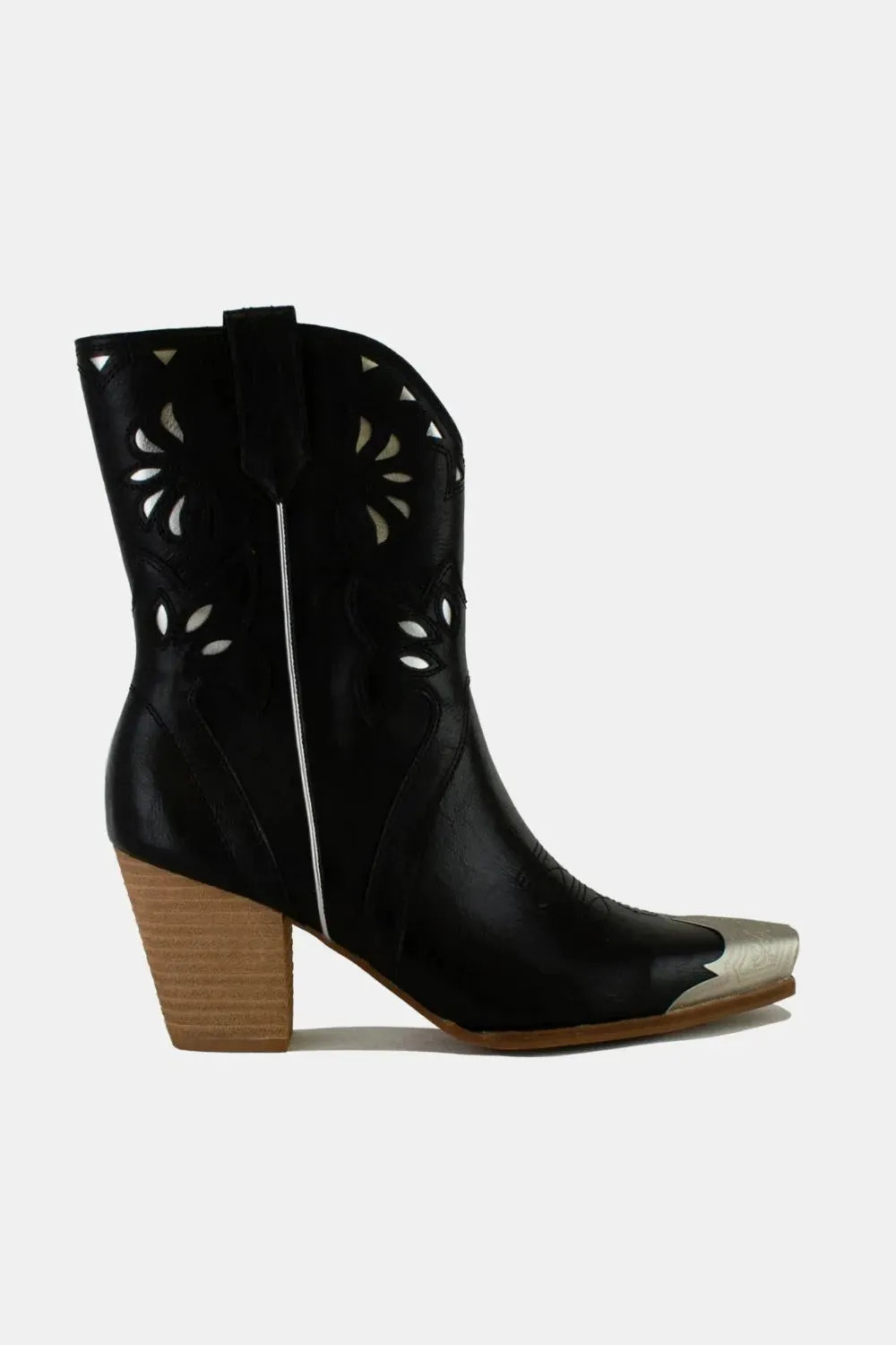 Beast Fashion Cut-Out Floral Embroidery Boots sold by Unique Kulture product image thumbnail 2