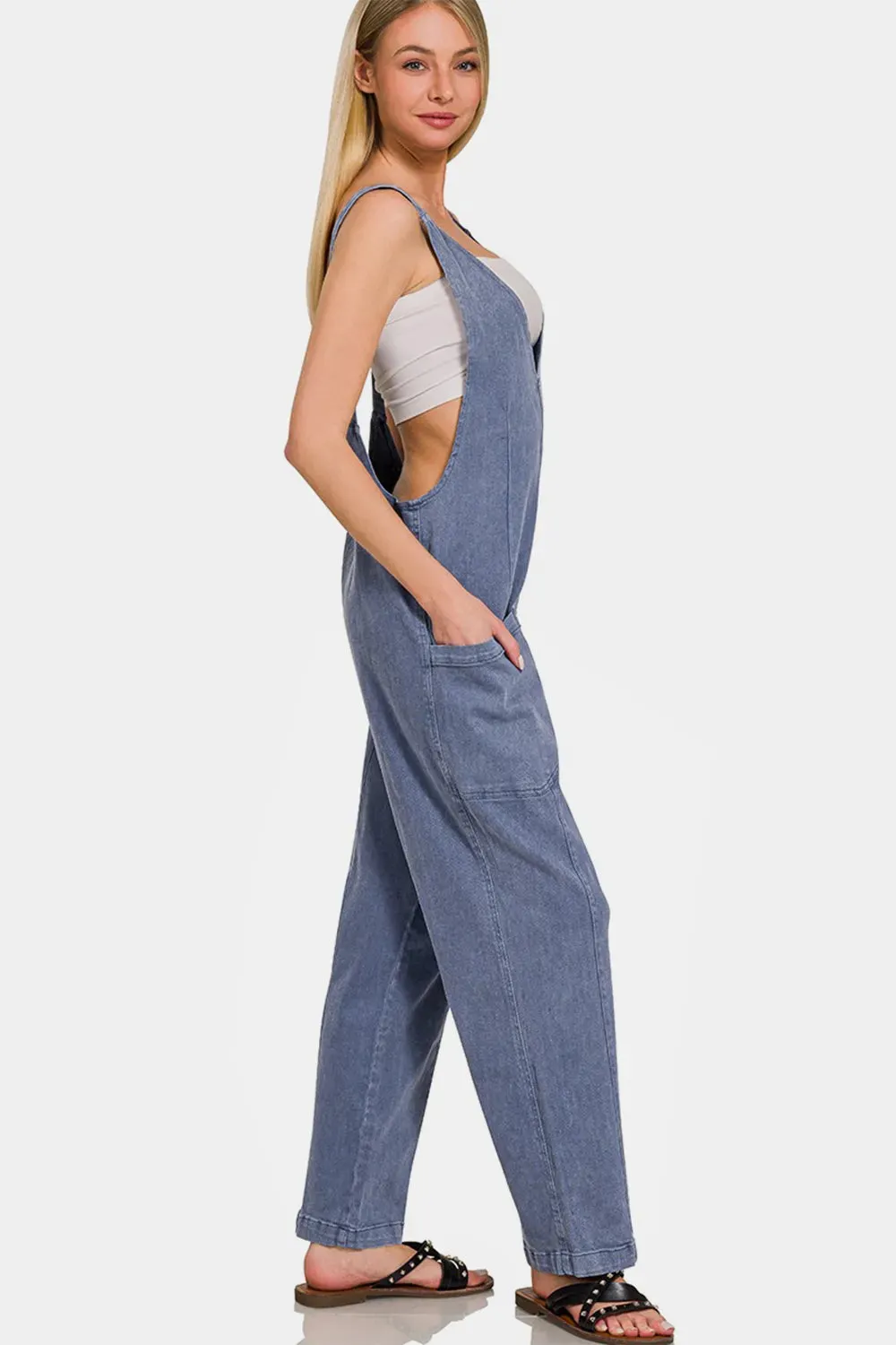 Zenana Pocketed Wide Strap Jumpsuit sold by Unique Kulture product image thumbnail 3