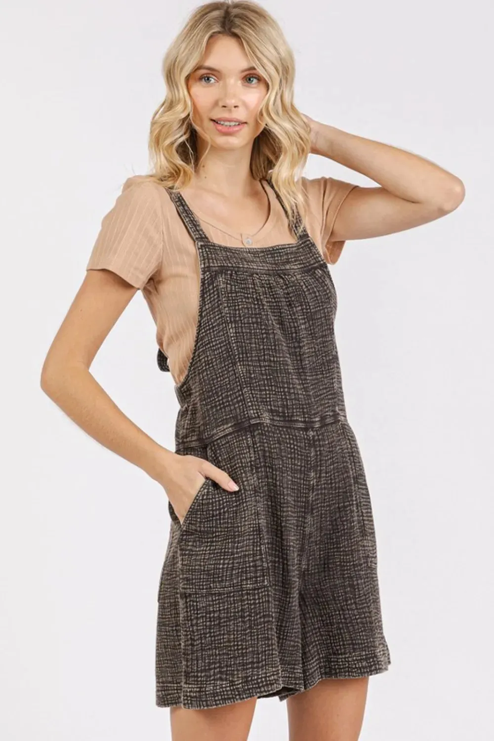 Mittoshop Textured Knotted Wide Strap Overalls sold by Unique Kulture