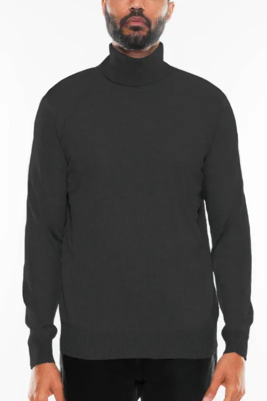 Mens Solid Turtleneck Sweater sold by Unique Kulture