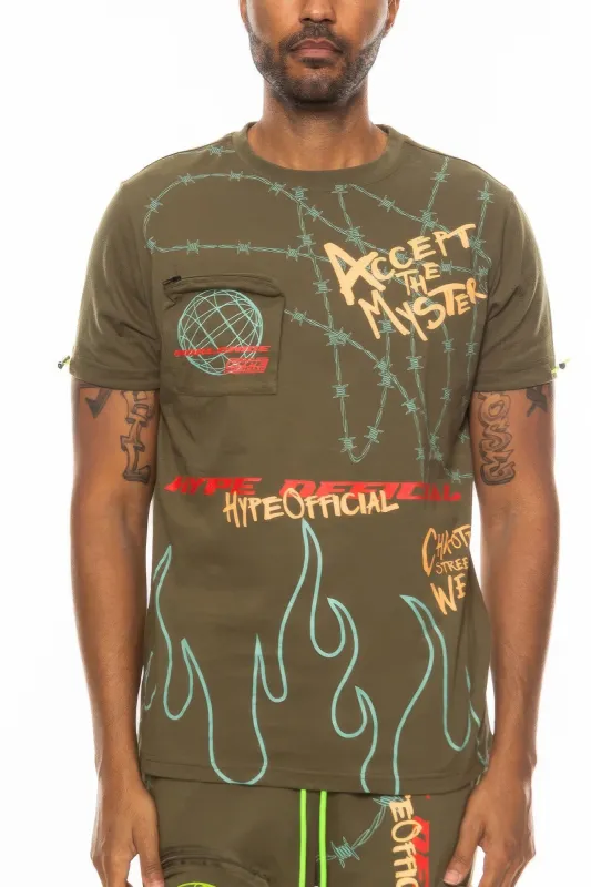 Graphic Print Hype Electric Tee sold by Unique Kulture
