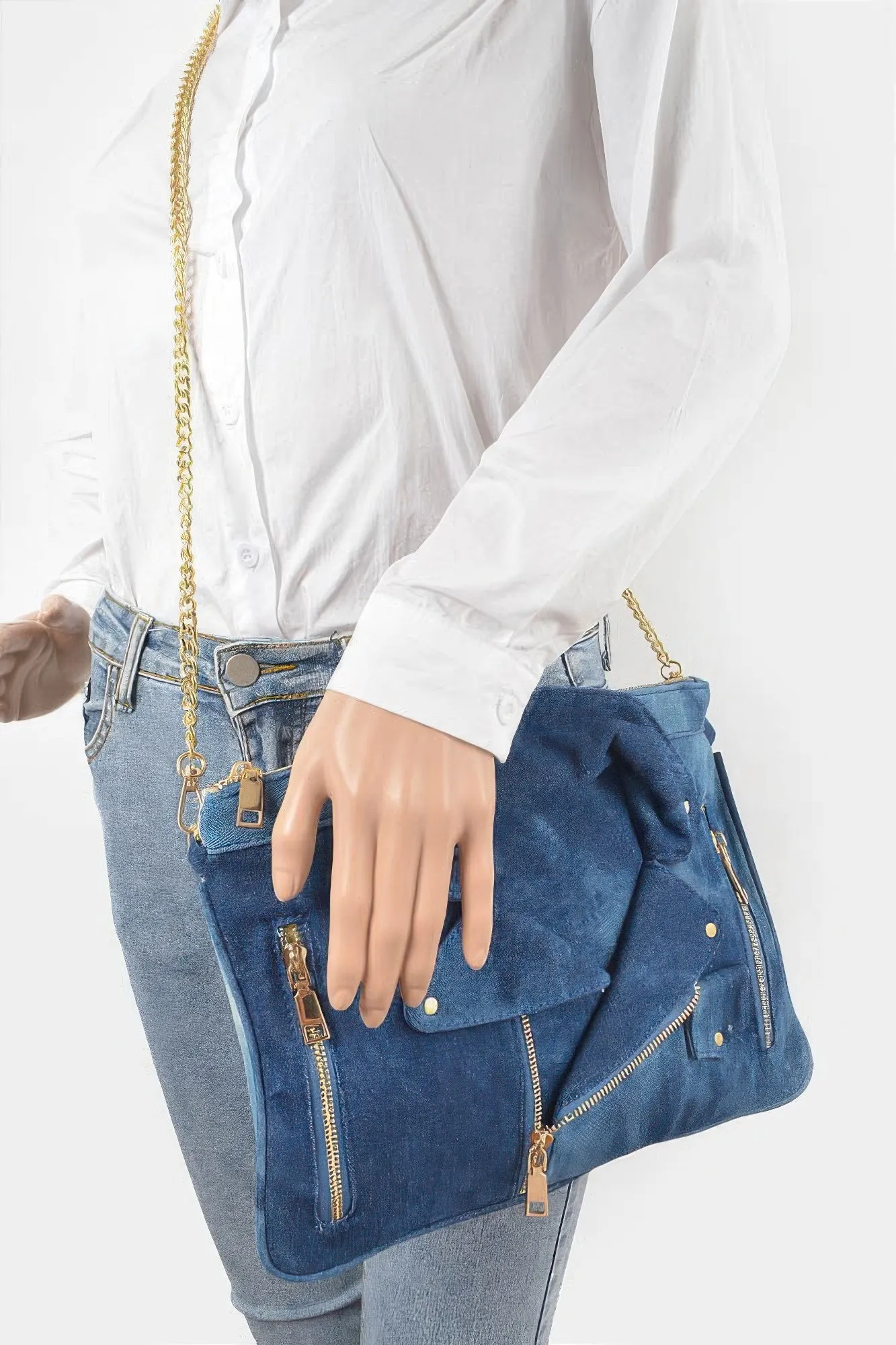 Denim Jacket Crossbody Clutch sold by Unique Kulture product image thumbnail 2