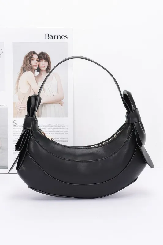Faux Leather Hobo Bag W/ Bows sold by Unique Kulture