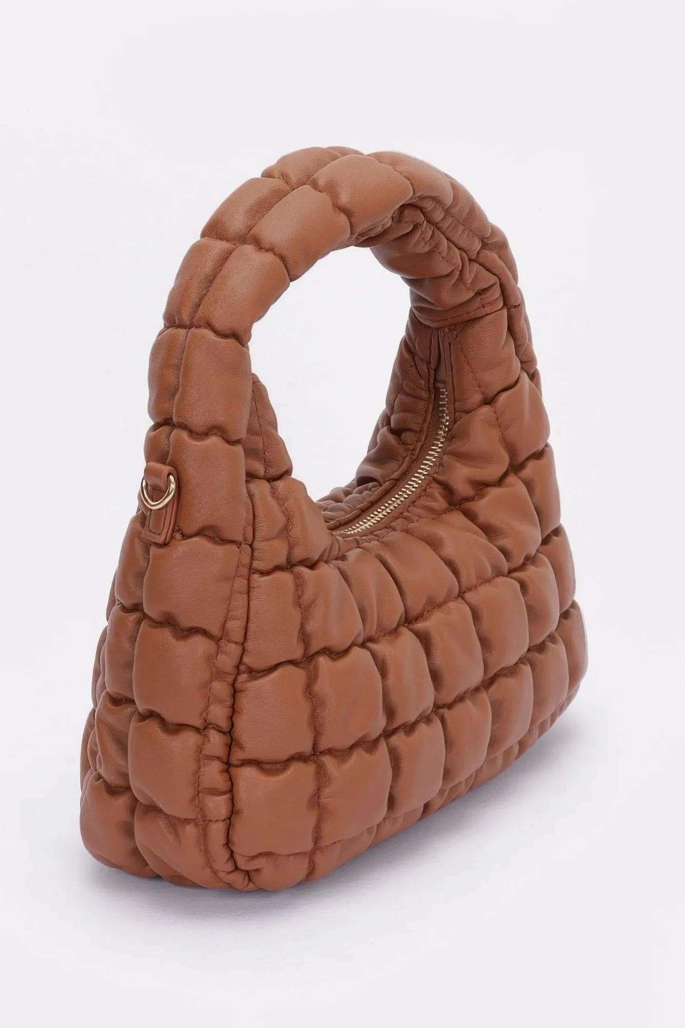 Quilted Faux Leather Padded Hobo Bag sold by Unique Kulture product image thumbnail 2