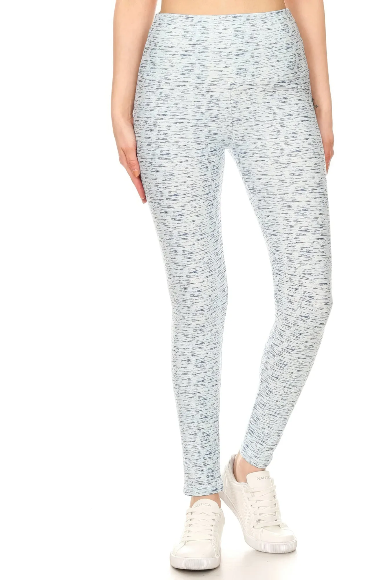 5-inch Long Yoga Style Banded Lined Multi Printed Knit Legging With High Waist sold by Unique Kulture