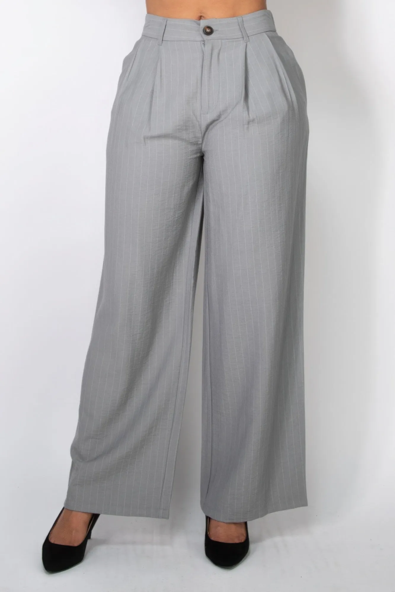 High-rise Stripe Wide Leg Pants sold by Unique Kulture