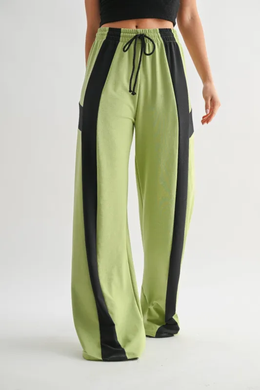 Color Block Wide Leg Lounge Pants sold by Unique Kulture