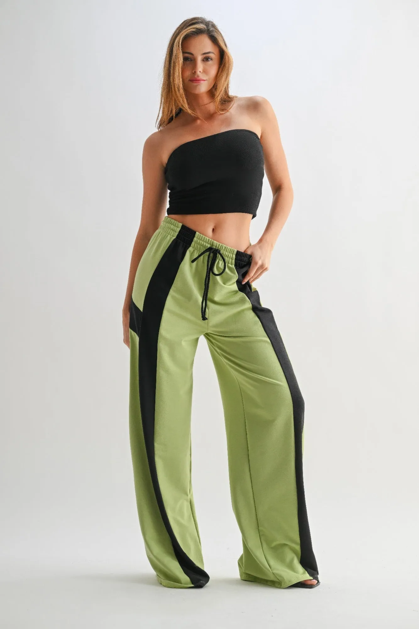 Color Block Wide Leg Lounge Pants sold by Unique Kulture product image thumbnail 4
