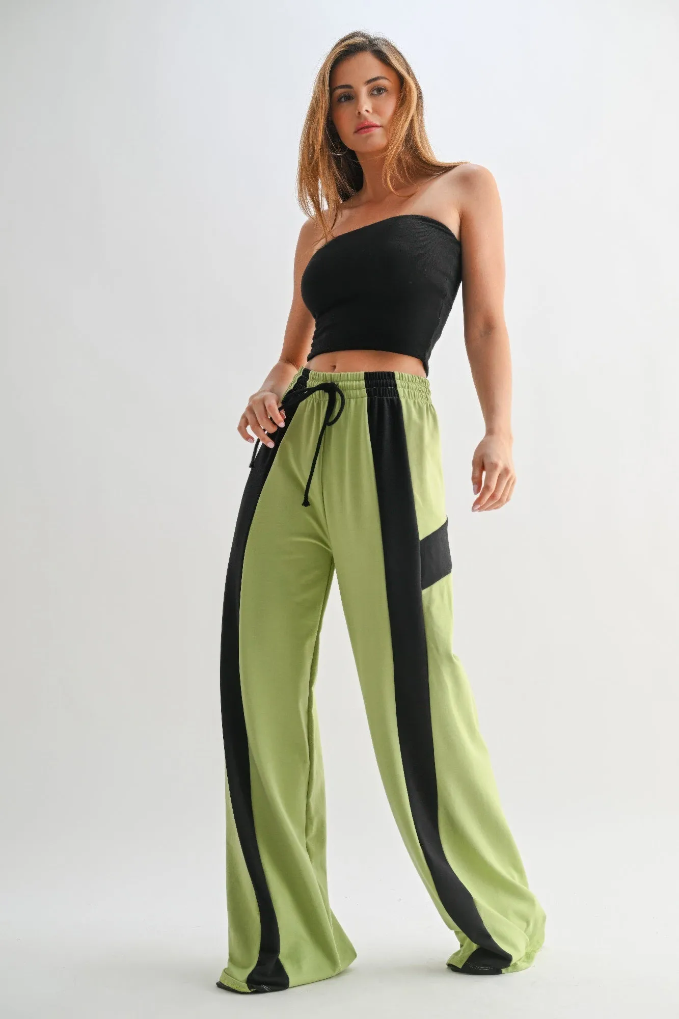 Color Block Wide Leg Lounge Pants sold by Unique Kulture product image thumbnail 2