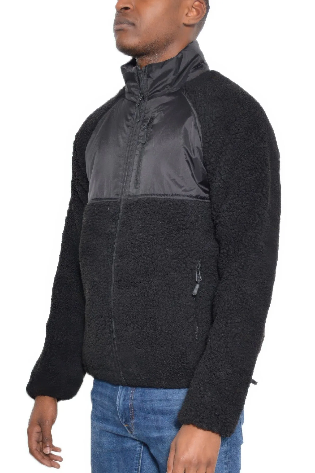 Full Zip Sherpa Fleece Jacket sold by Unique Kulture product image thumbnail 2