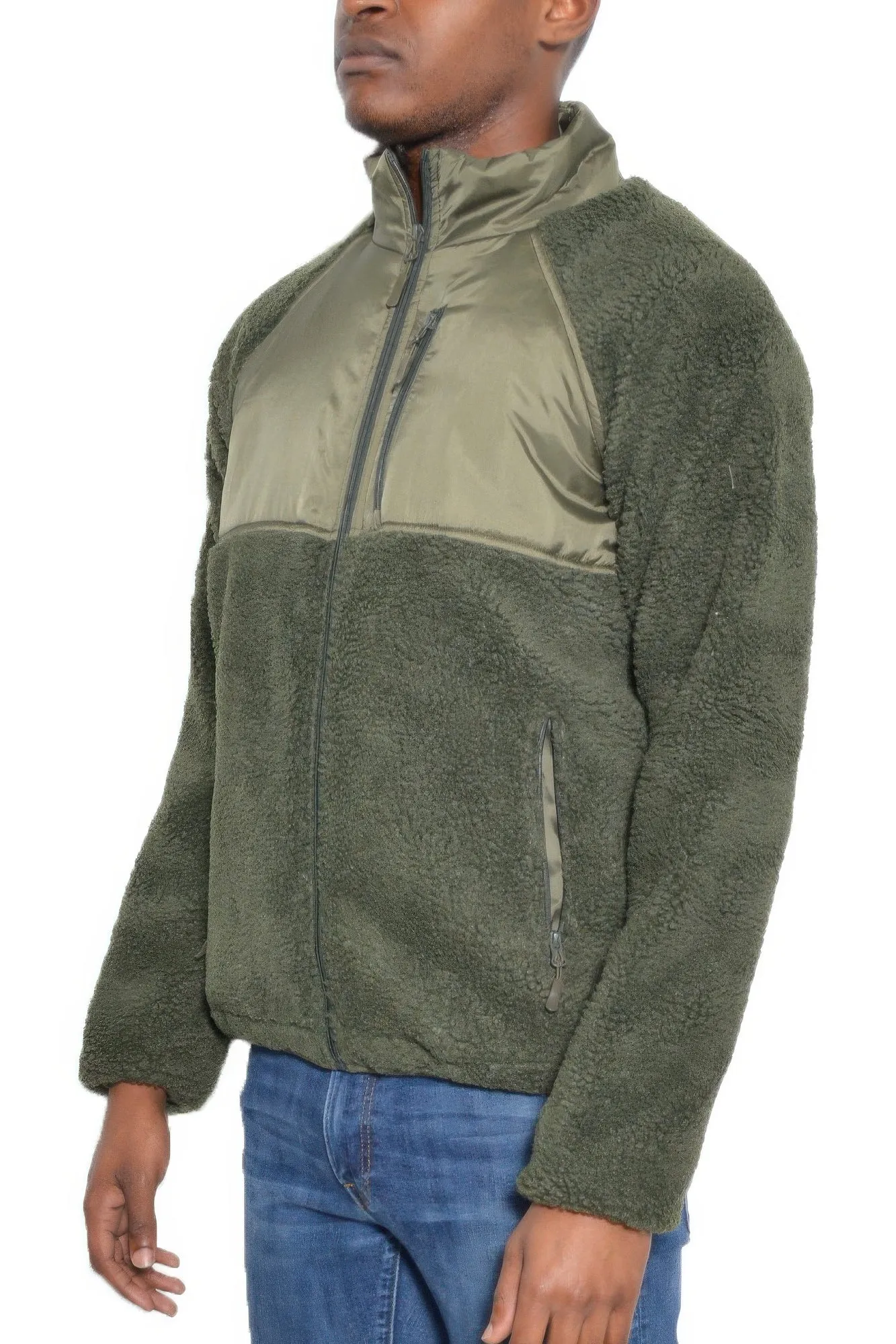 Full Zip Sherpa Fleece Jacket sold by Unique Kulture product image thumbnail 5