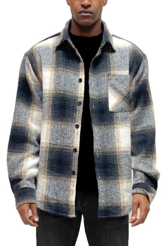 Mens Flannel Shirt Jacket Shacket sold by Unique Kulture