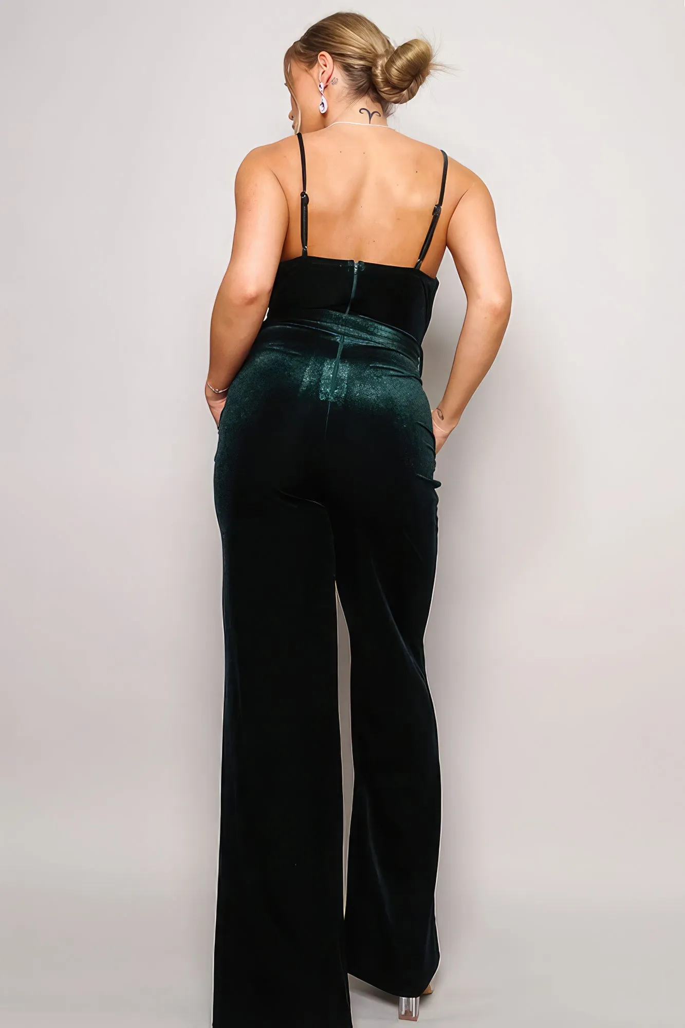 Samba Rhinestone Belt Velvet Jumpsuit sold by Unique Kulture product image thumbnail 4