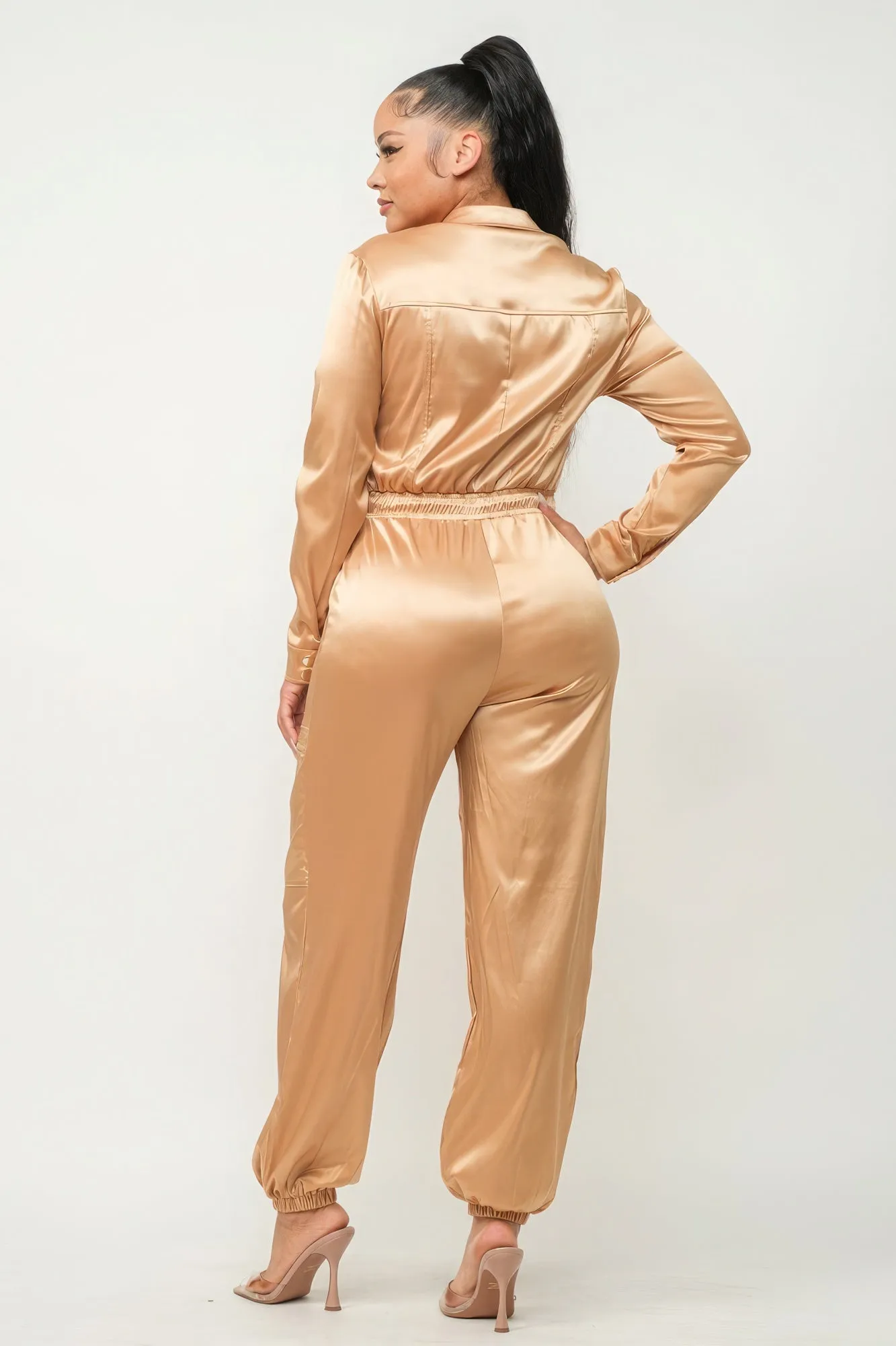 Front Zipper Pockets Top And Pants Jumpsuit sold by Unique Kulture product image thumbnail 5