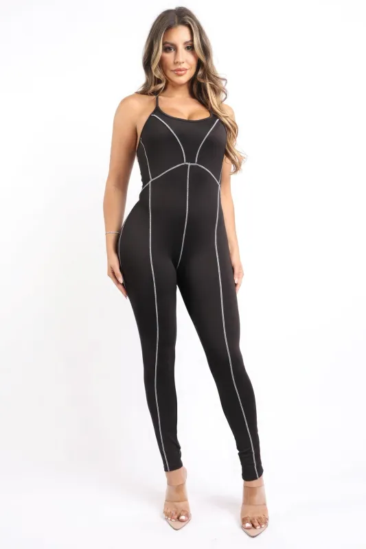 Overlock Line Jumpsuit made by C.C