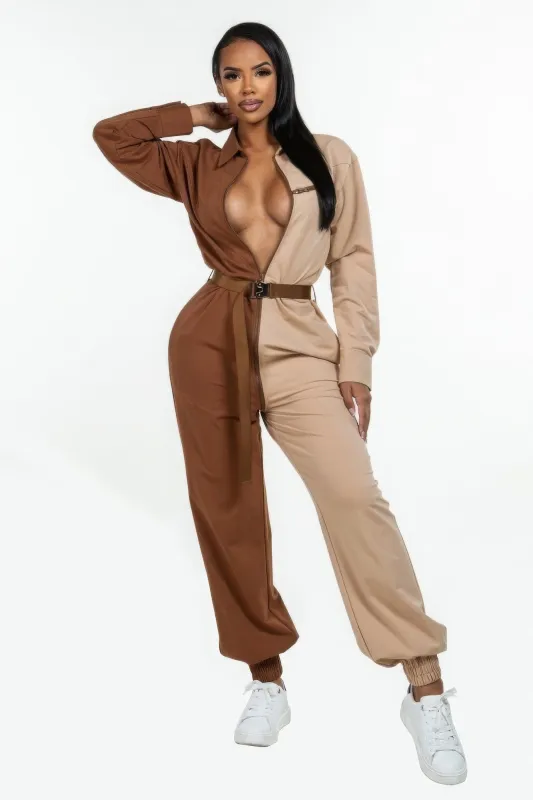 Long Sleeve Oversized Cozy Shirt Jumpsuit made by C.C