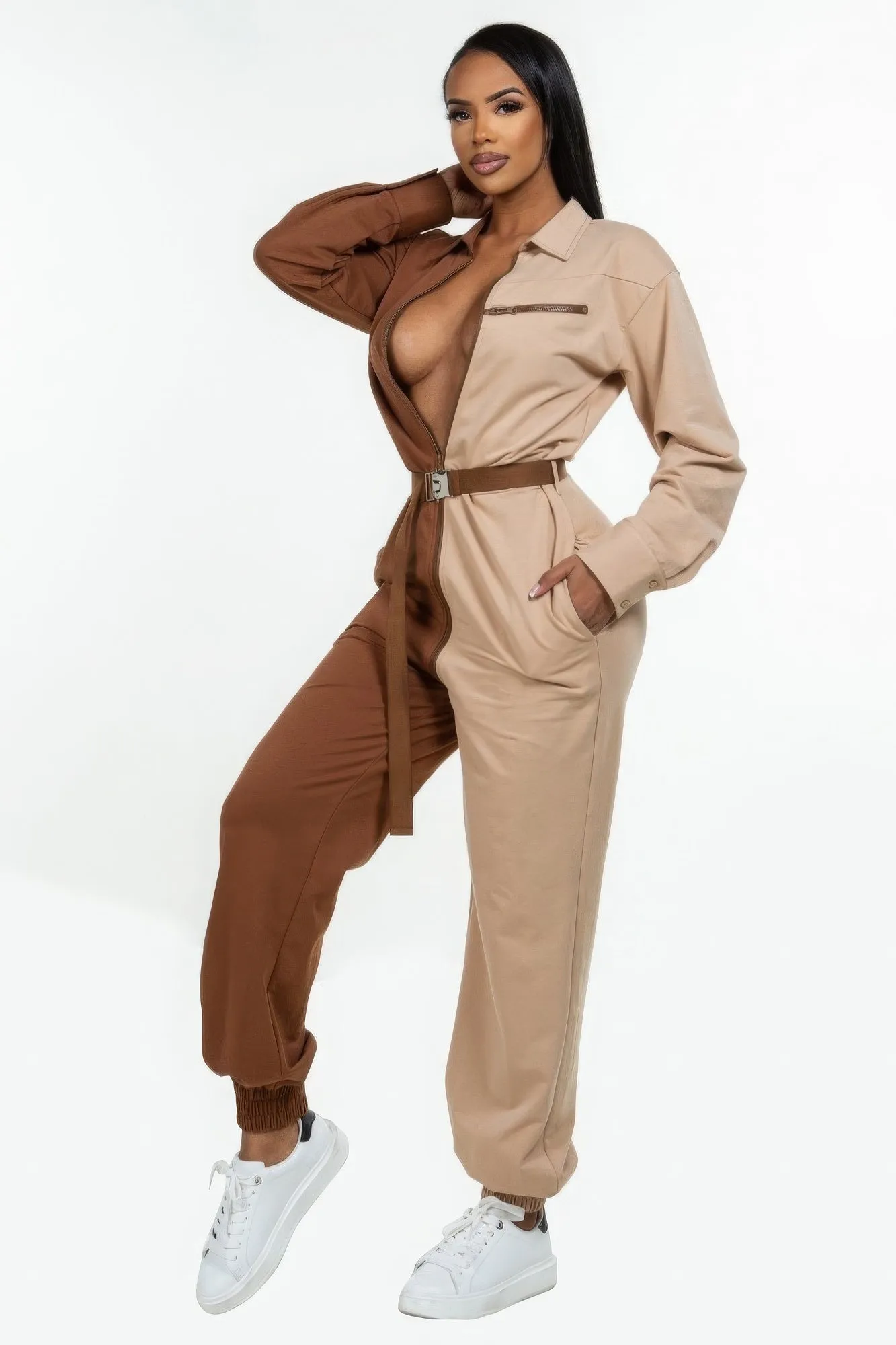 Long Sleeve Oversized Cozy Shirt Jumpsuit sold by Unique Kulture product image thumbnail 2