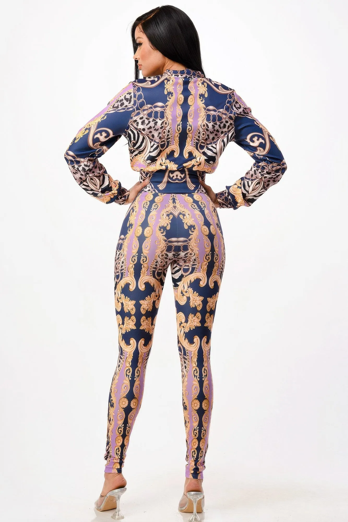 Zip-up Style Jacket With Leggings Set sold by Unique Kulture product image thumbnail 4