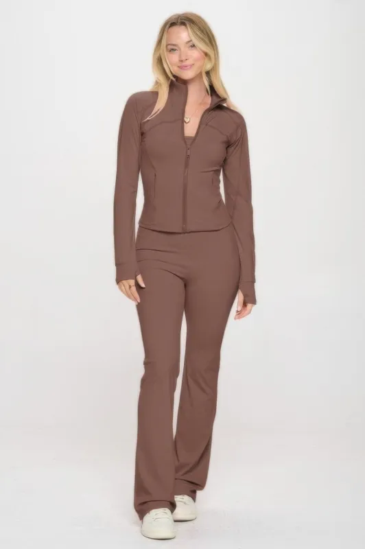 Premium Yoga Jacket W/jumpsuit Set sold by Unique Kulture