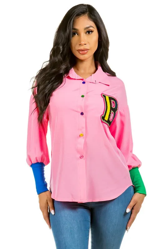 Luxury Sexy Fashion Top – Long Sleeve, Color Button, High-Low Hem | Unique Kulture sold by Unique Kulture product image thumbnail 2