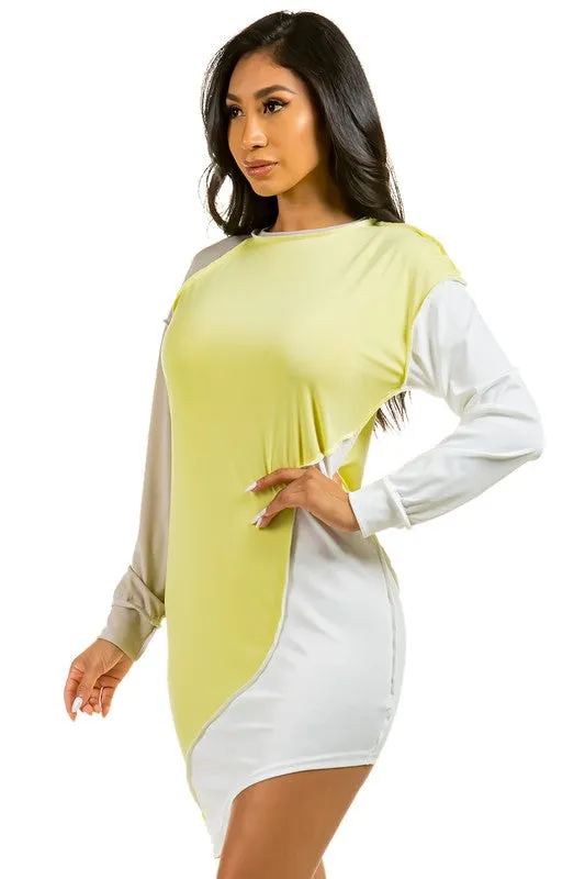 Luxury Sexy High-Low Fashion Dress – Round Neck, Long Sleeve | Unique Kulture sold by Unique Kulture product image thumbnail 4