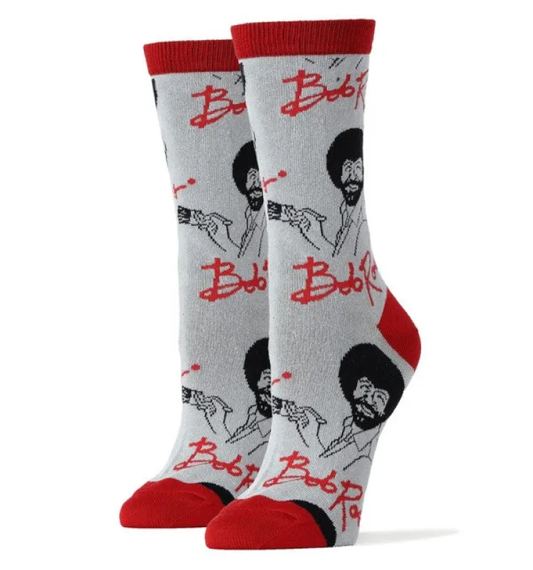 It's Bob Ross - Women's Funny Crew Socks sold by Unique Kulture