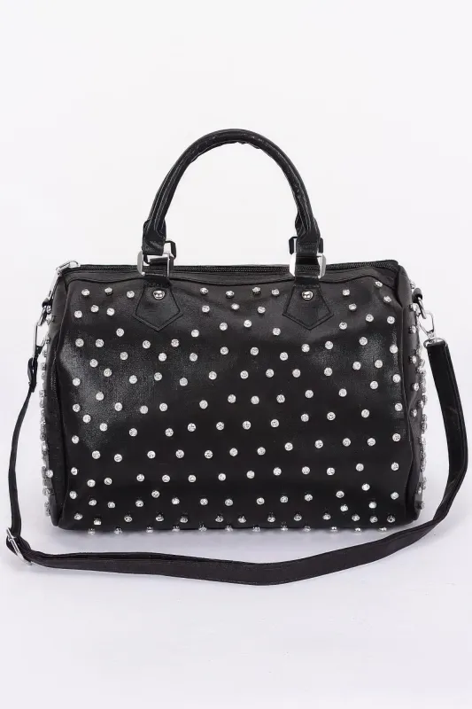 Rhinestone Studded Bowling Bag made by C.C