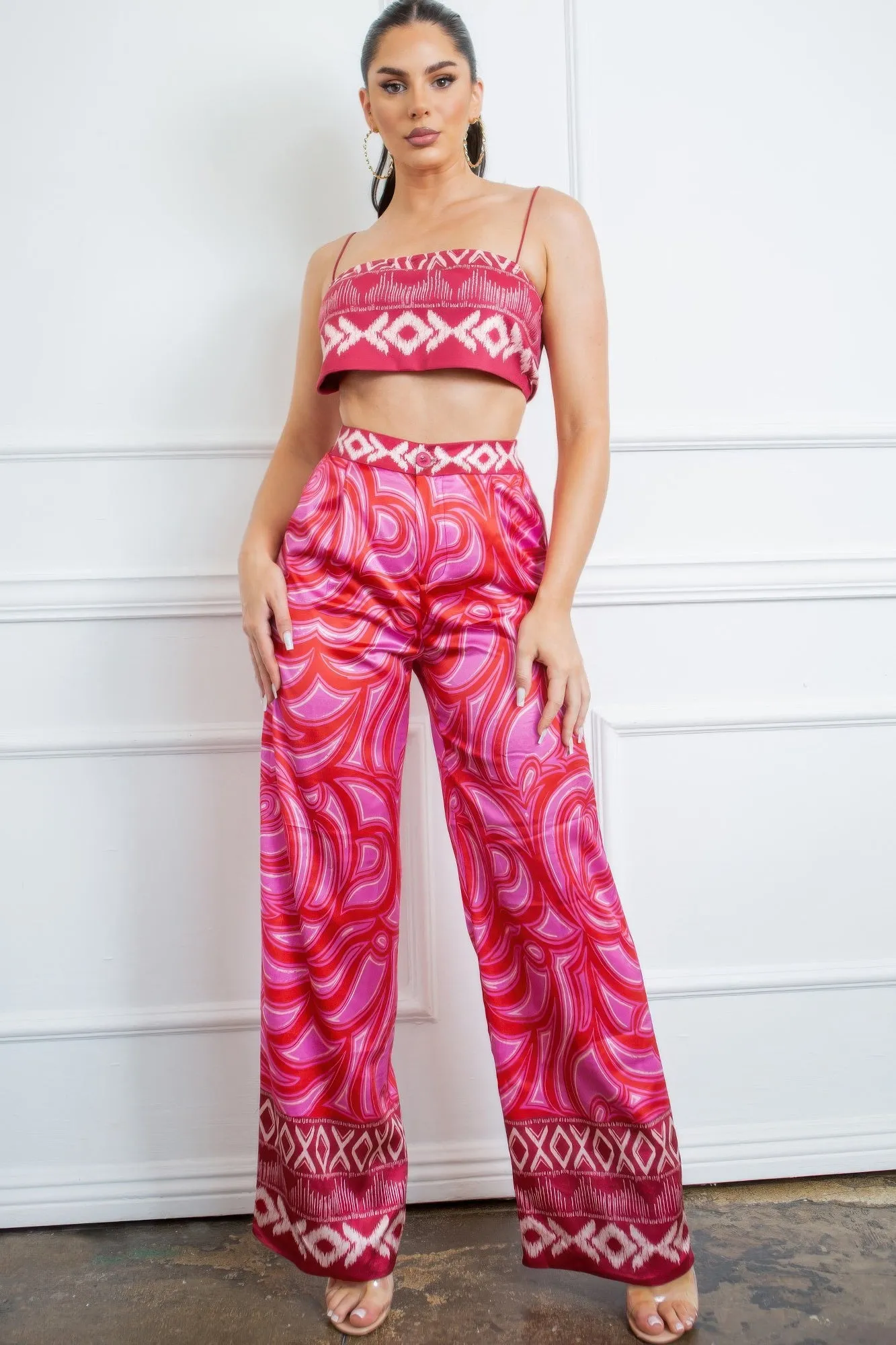 Bra Top And Wide Leg Pants Set sold by Unique Kulture