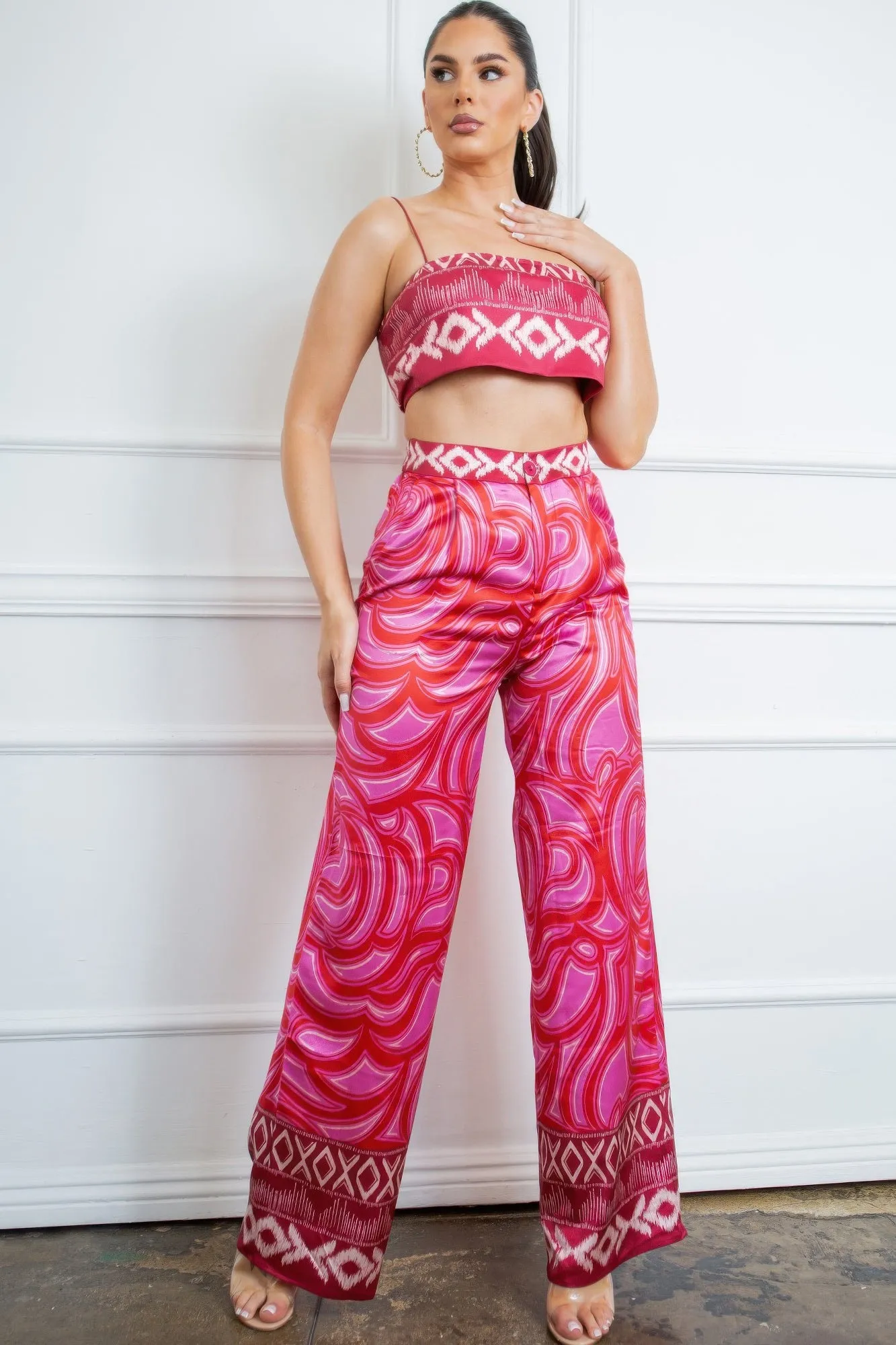 Bra Top And Wide Leg Pants Set sold by Unique Kulture product image thumbnail 2