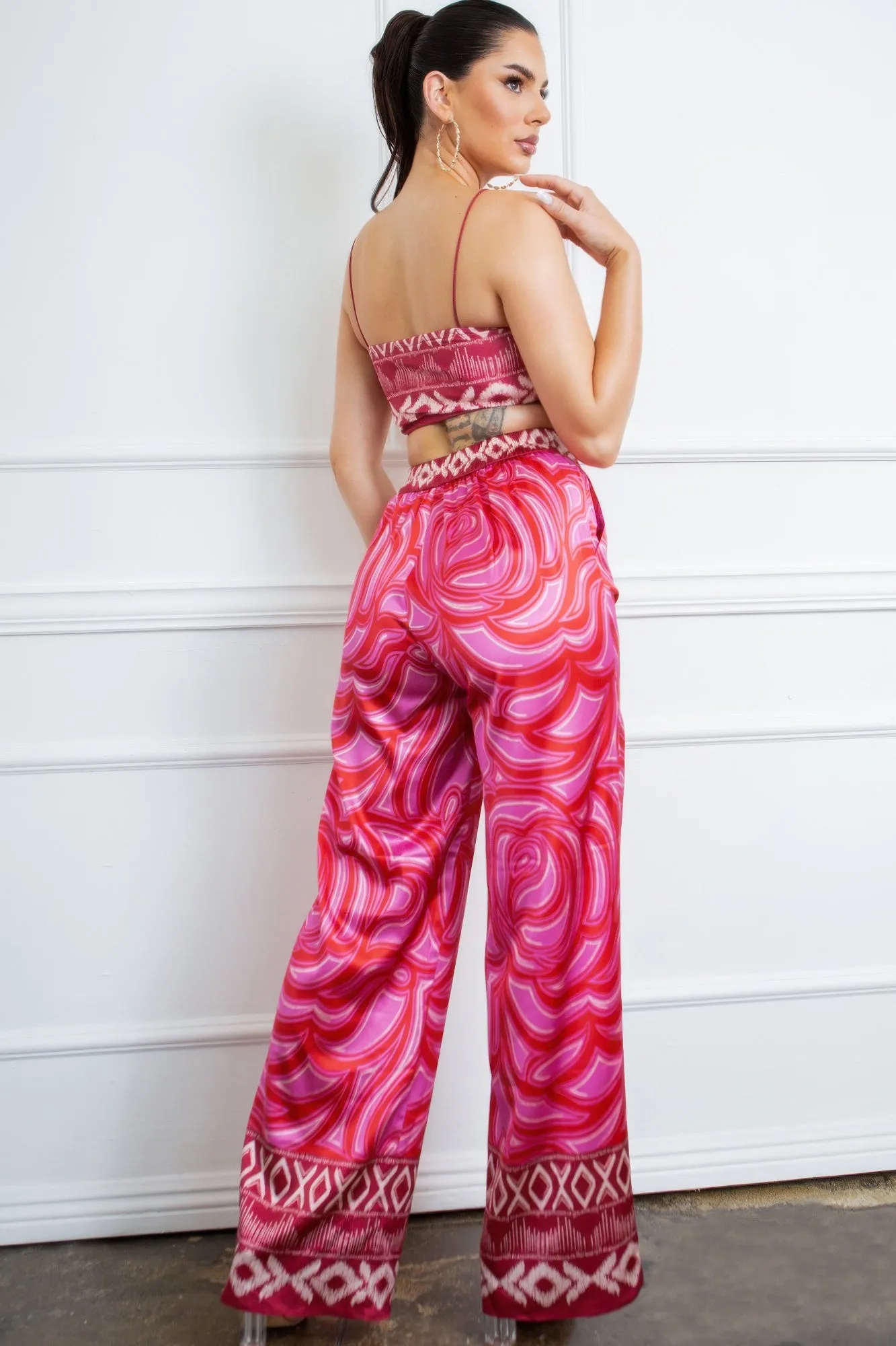 Bra Top And Wide Leg Pants Set sold by Unique Kulture product image thumbnail 4