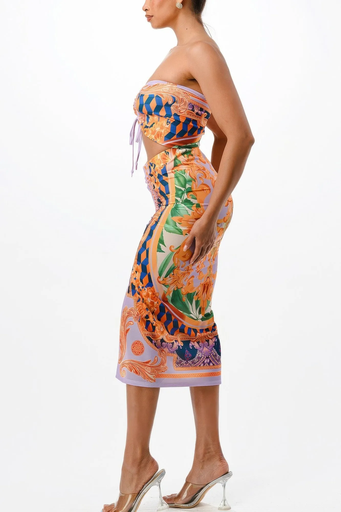 Adjustable Ruching Midi Skirt Set sold by Unique Kulture product image thumbnail 3