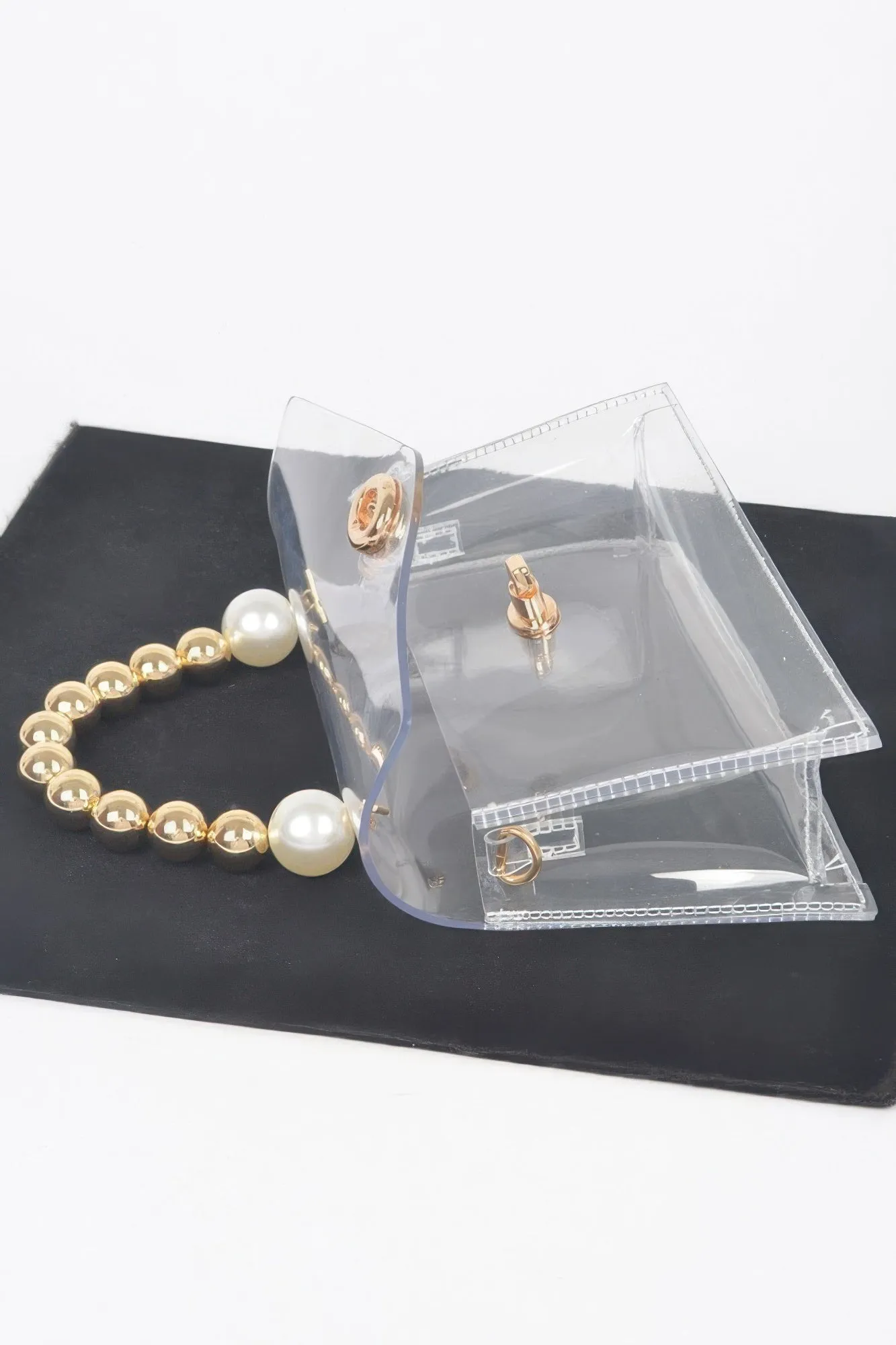 Transparent Ccb Handle Flap Clutch sold by Unique Kulture product image thumbnail 5