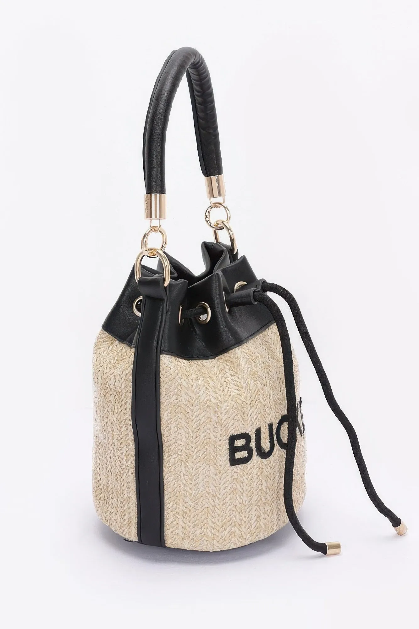 Faux Straw Bucket Bag sold by Unique Kulture product image thumbnail 3