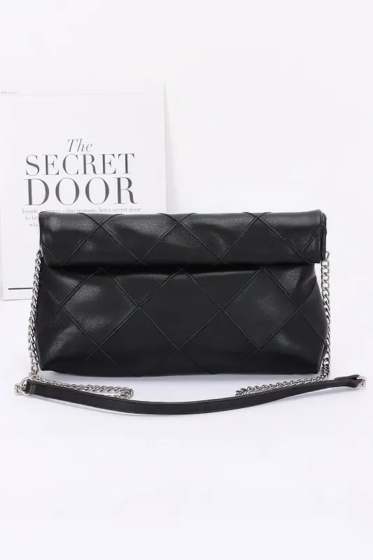 Quilted Faux Leather Pouch made by C.C