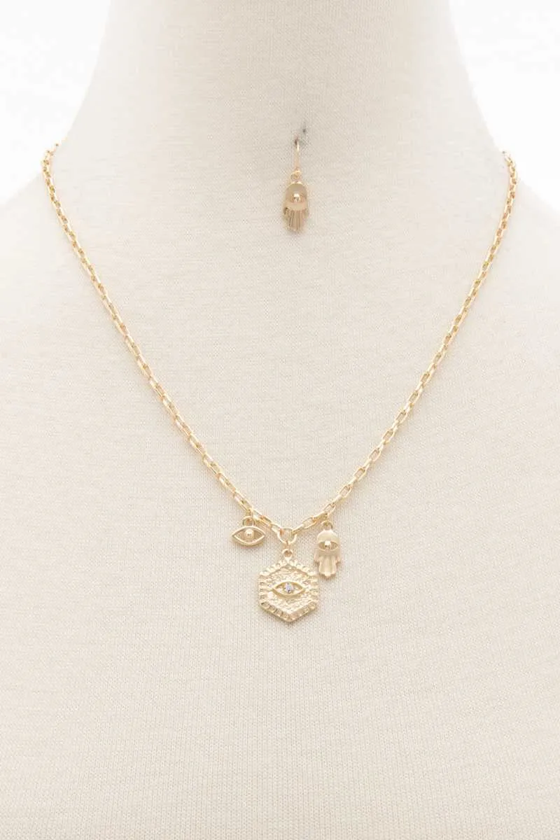 Sodajo Hexagon Shape Charm Necklace sold by Unique Kulture