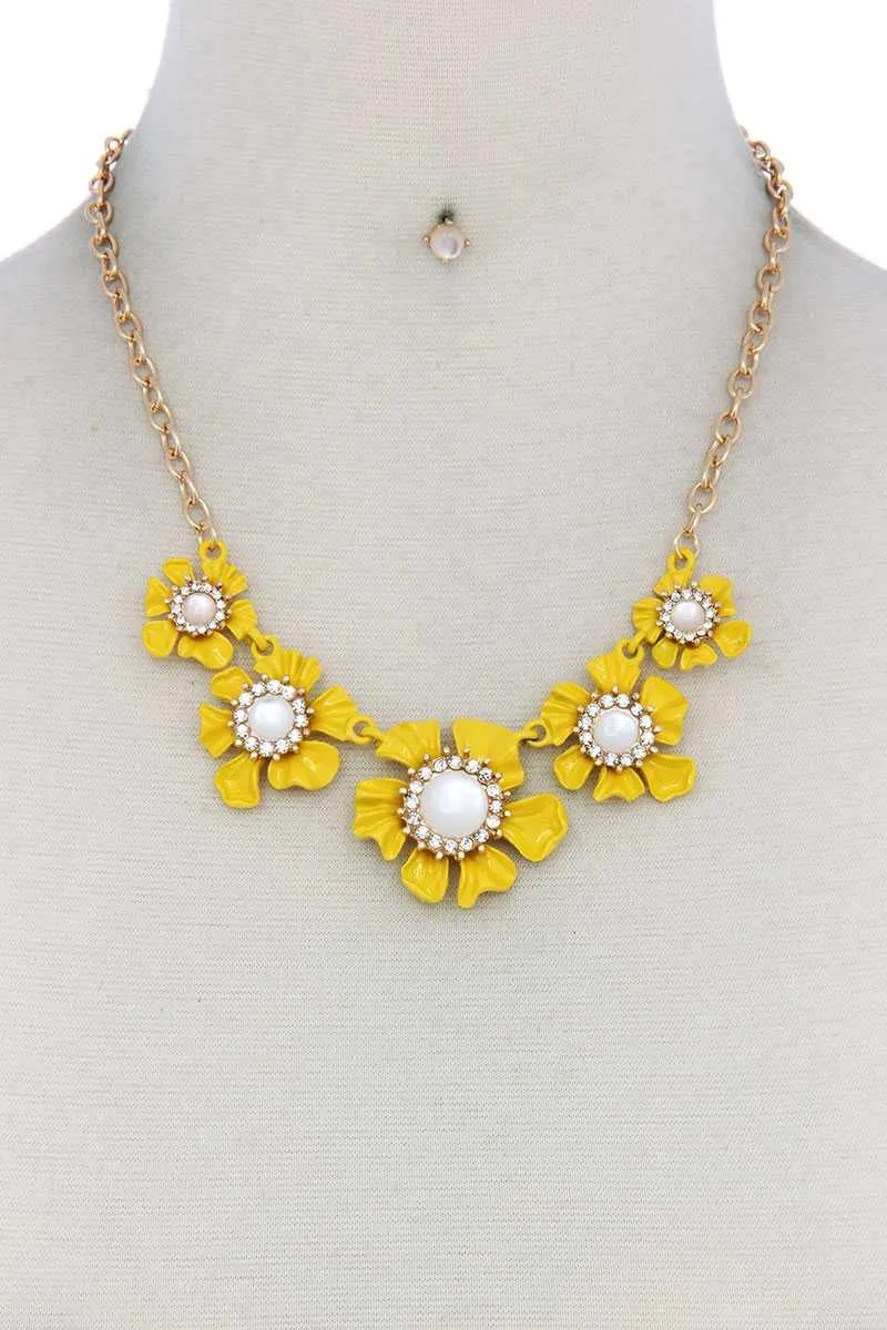 Floral Pearl Bead Necklace sold by Unique Kulture product image thumbnail 2