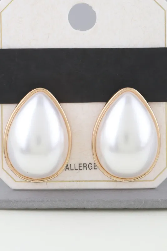 Modest Pearl Teardrop Earrings sold by Unique Kulture