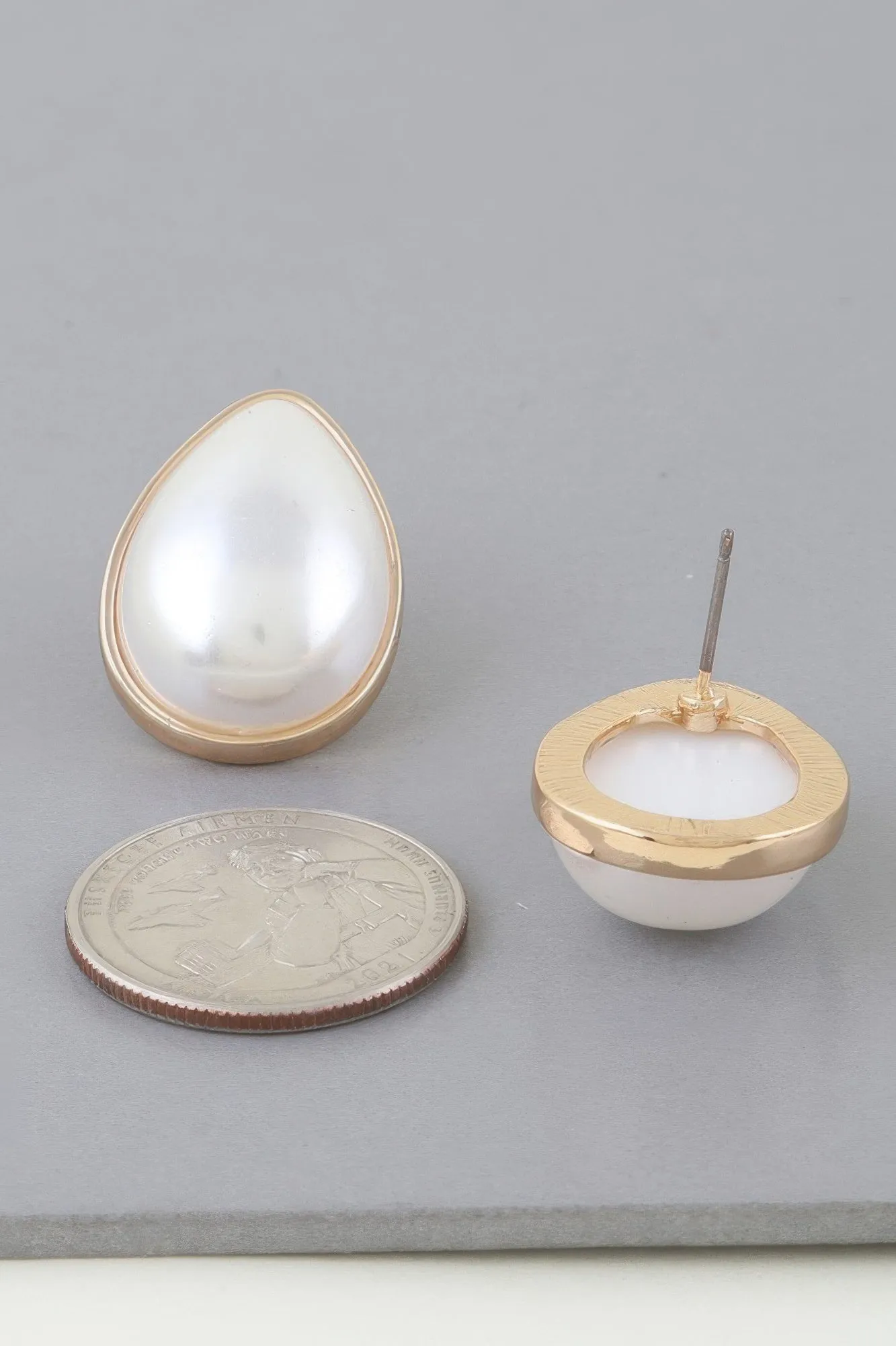 Modest Pearl Teardrop Earrings sold by Unique Kulture product image thumbnail 3