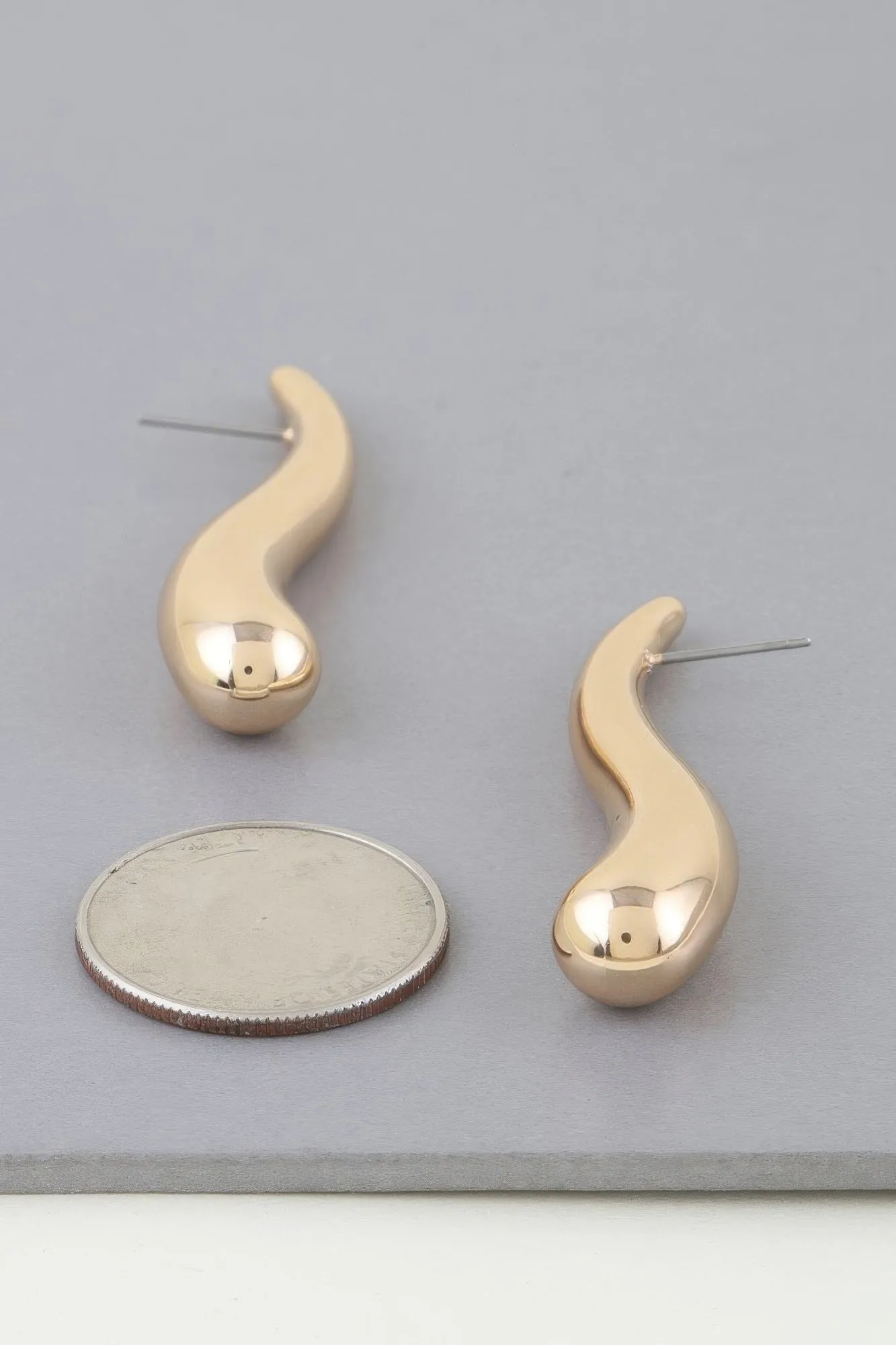 Abstract Wave Teardrop Earrings sold by Unique Kulture product image thumbnail 2