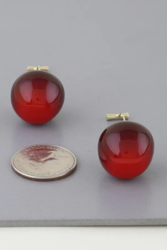 Deep Cherry Stud Earrings sold by Unique Kulture