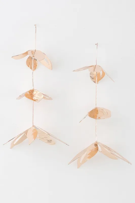 Triple Delicate Flower Drop Earrings sold by Unique Kulture