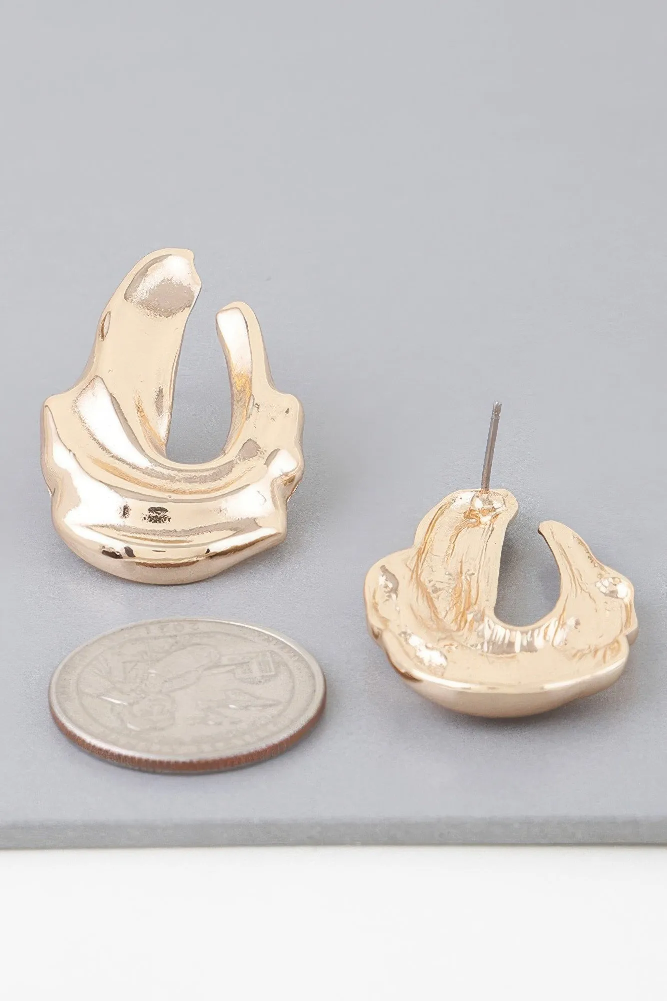 Shiny Ripple Drop Earrings sold by Unique Kulture product image thumbnail 2