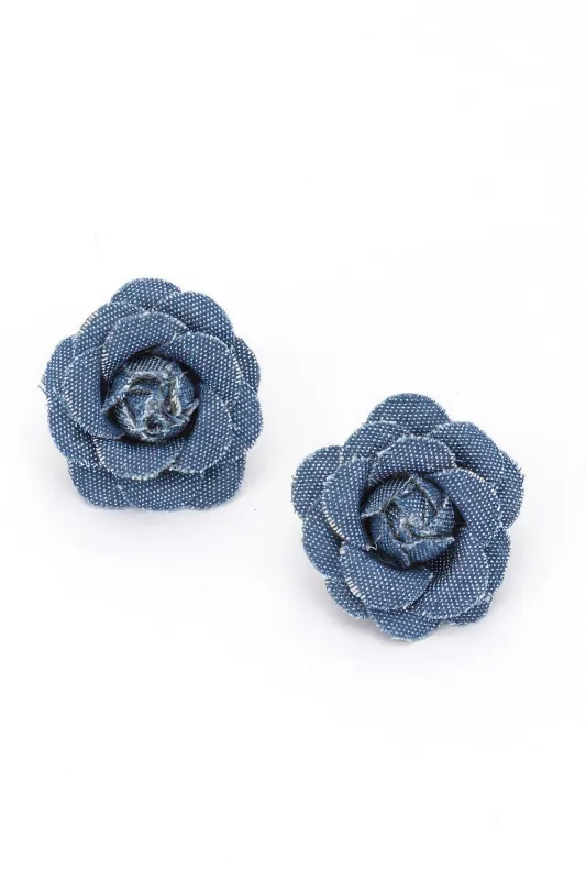 Denim Flower Earring sold by Unique Kulture