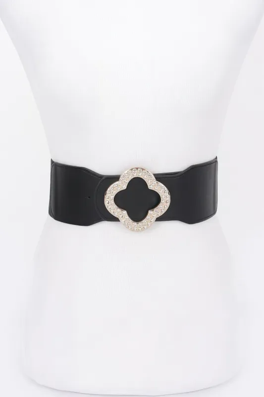 Faux Leather Metal Metal Buckle Stretch Belt sold by Unique Kulture