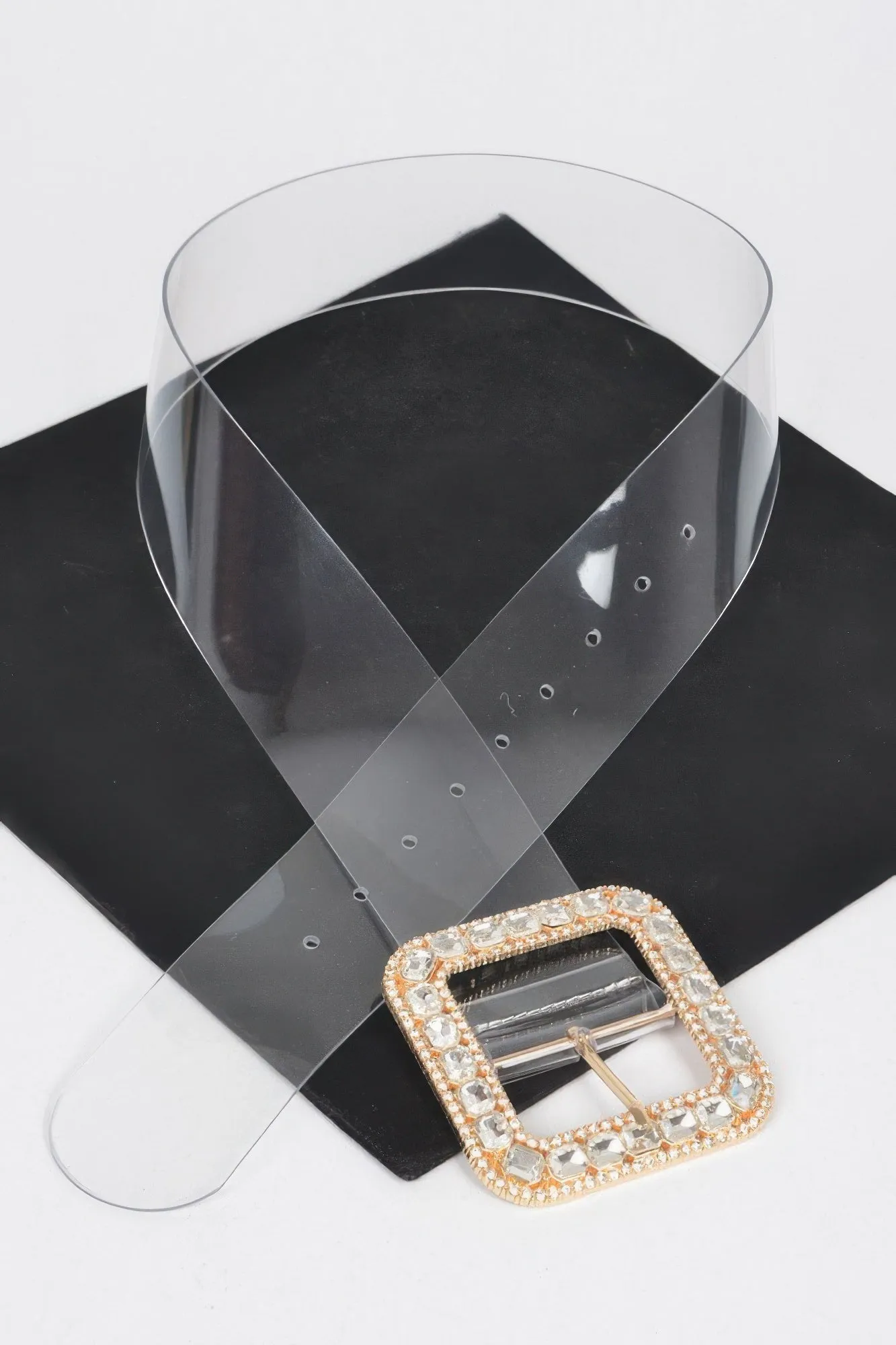 Stone Metal Buckle Clear Belt sold by Unique Kulture product image thumbnail 4