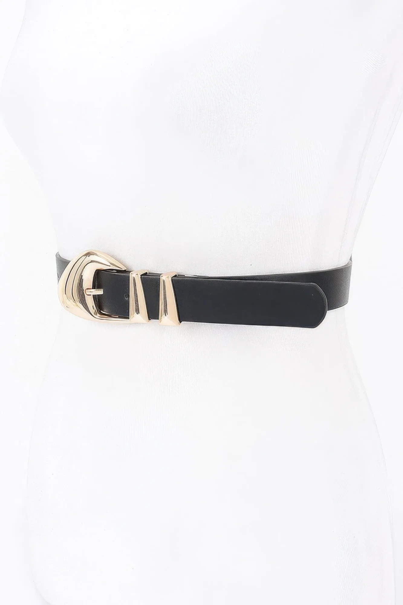 Faux Leather Multi Metal Buckle Belt sold by Unique Kulture product image thumbnail 2