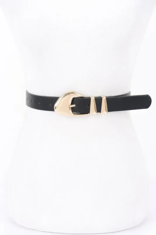 Faux Leather Multi Metal Buckle Belt sold by Unique Kulture