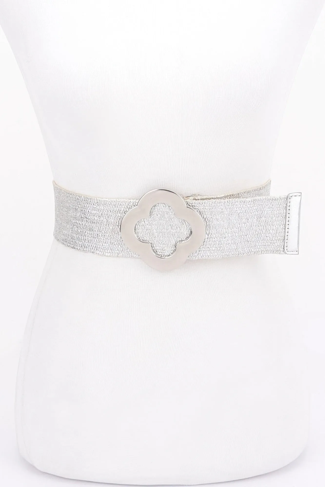 Metal Buckle Metallic Stretch Belt sold by Unique Kulture